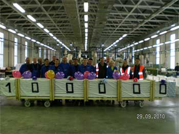 Производство Deceuninck в Протвино (Московская область) выпустило 100 000 паллету