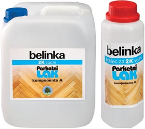 Belinka 2 K водный паркетный лак R – это двухкомпонентный паркетный лак на основе полиуретановых смол. Бесцветный. Лак выпускается с глянцевым блеском, матовый, полуматовый