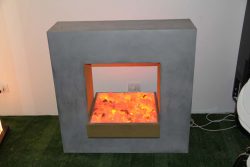 Мебель Vanixa эмоциональная угли тлеющие эффект огонь фальш камин Милан Италия салон