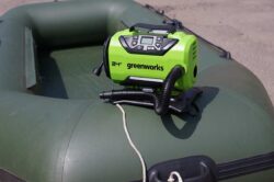 Greenworks ACG301 тест компрессор универсальный накачивание ПВХ лодка