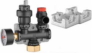Группа безопасности Caleffi 305663 выполнена из технополимера Группа безопасности Caleffi 305663
