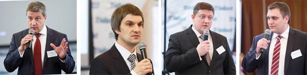 На фото (слева направо): Максим Шахов, генеральный директор «Вайлант Груп Рус»; Денис Гасс, глава департамента продаж; Андрей Назарихин, глава департамента обслуживания клиентов и логистики и другие; Евгений Сотниченко, руководитель департамента обучения «Академия Vaillant»